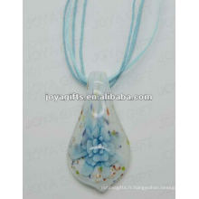 Cadeau de Noël Pendentif en verre Lampwork Pendentif en verre Lampwork Collier en verre avec cordon de cire